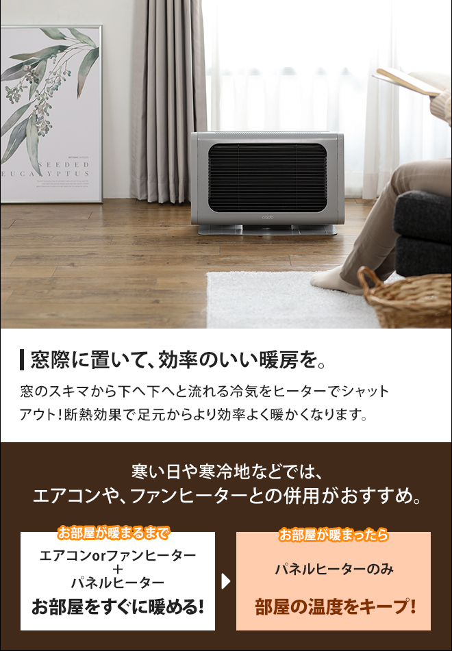 cado（カドー） パネルヒーター 2大特典 電気ヒーター SOL-002 電気