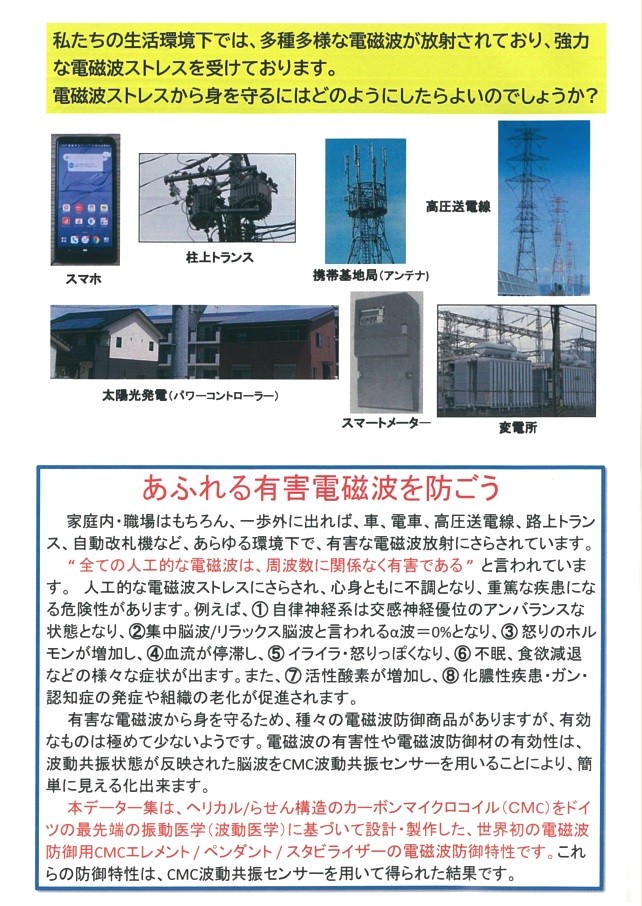 電磁波防止グッズ wifi 5G対応 CMC スタビライザー20 地磁気