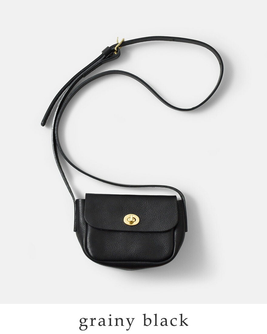 Mimi（ミミ） グレイニー ベジタブル タンニンレザー ショルダーバッグ