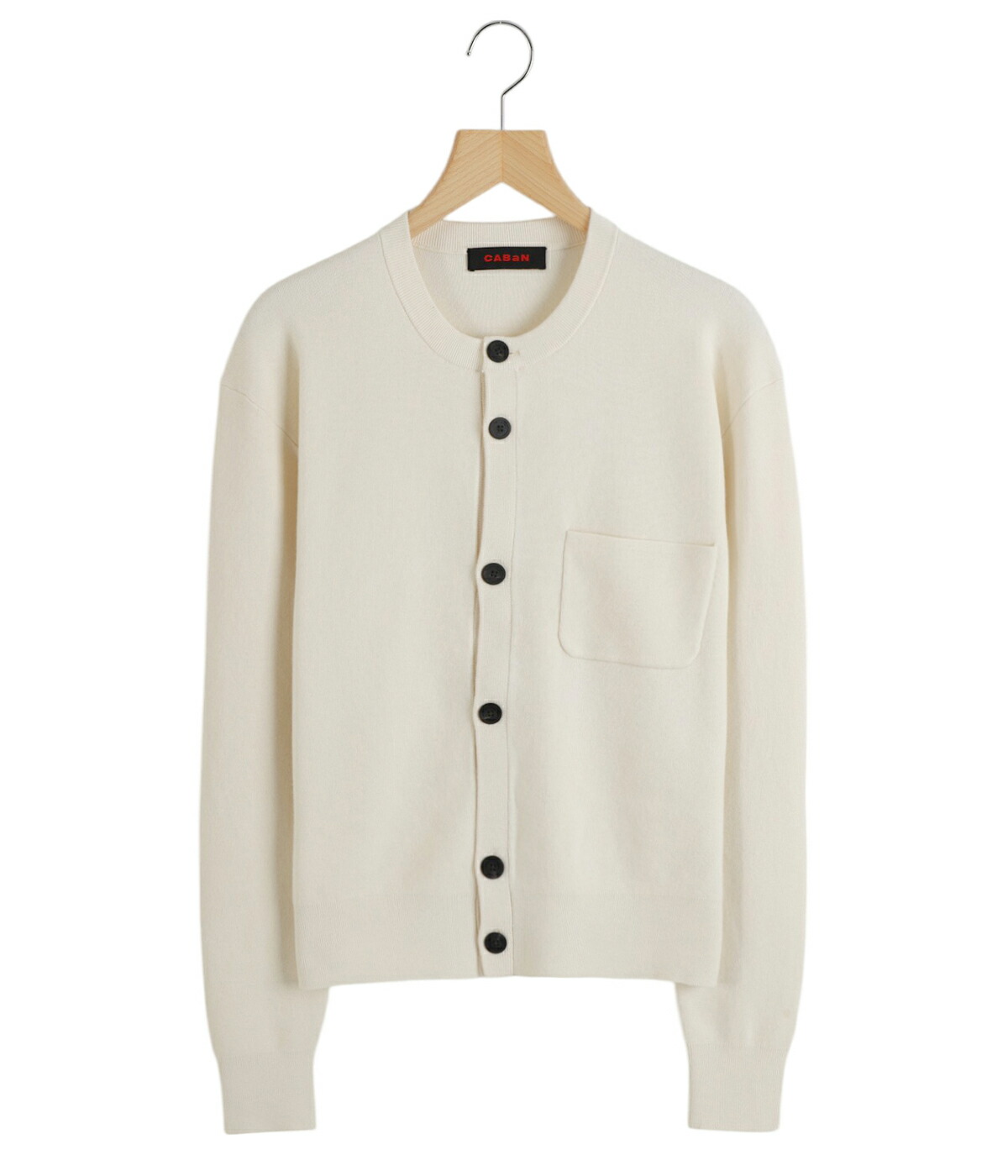 CABaN（キャバン） ： コットン カシミヤ ポケット クルーネック