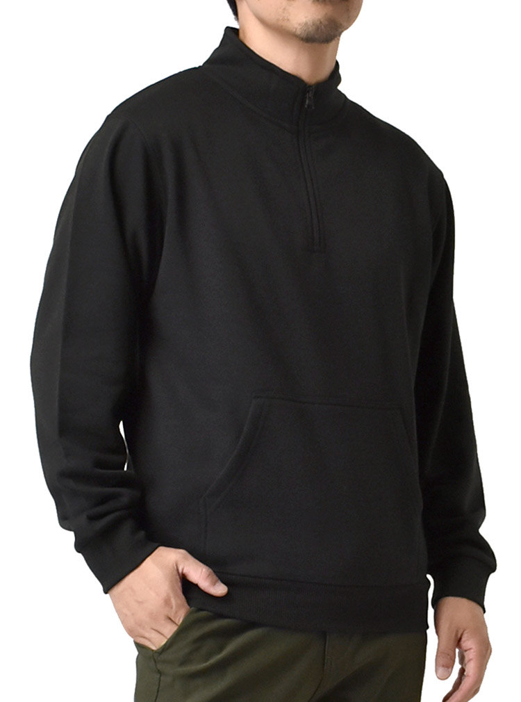 ARUGE（アルージェ） ハーフジップ スウェット メンズ トレーナー 裏