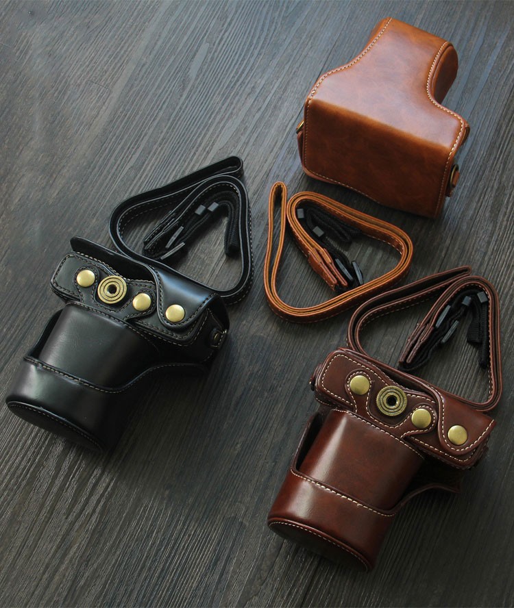 レザーカメラケース CANON EOS M200 M100 M10対応 お揃いカラーの