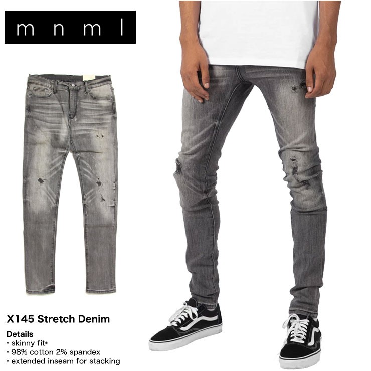 mnml（ミニマル） 爆買 デニム スキニーパンツ スキニージーンズ