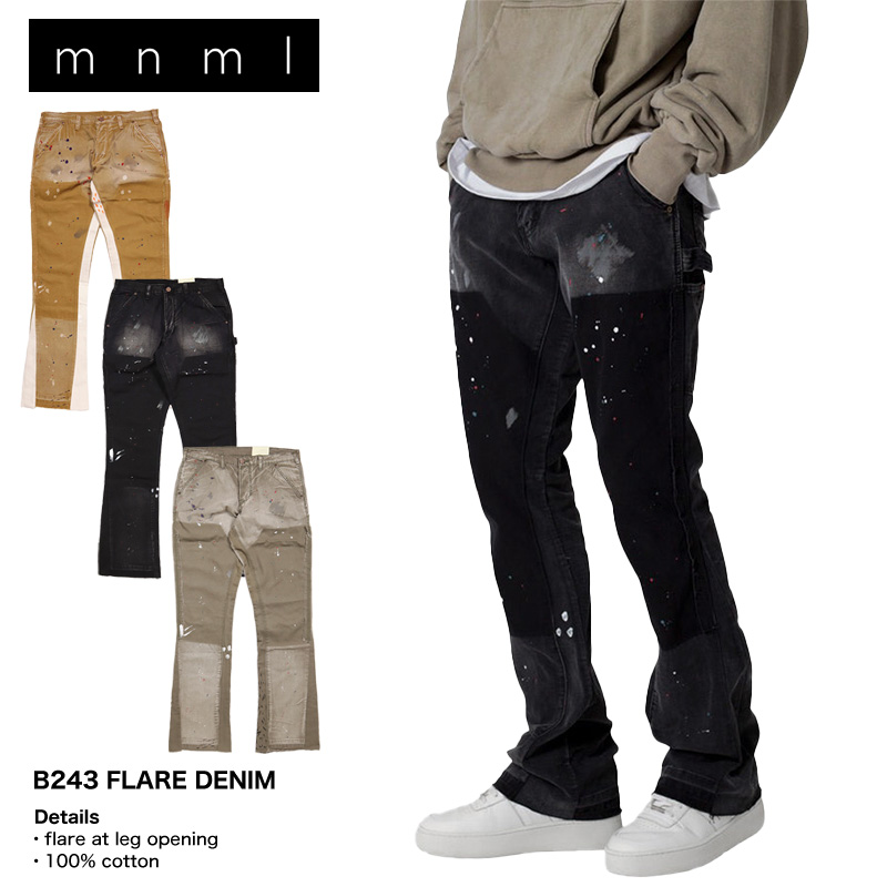 mnml（ミニマル） 爆買 フレアパンツ フレアデニム デニムパンツ