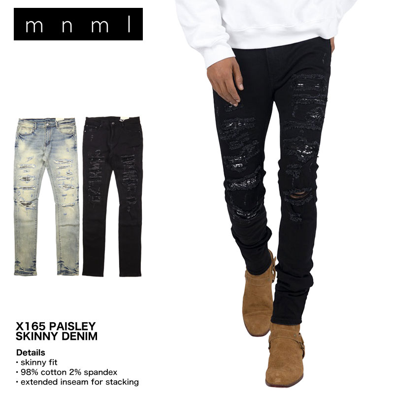 mnml（ミニマル） 爆買 デニム スキニーパンツ スキニージーンズ Gパン