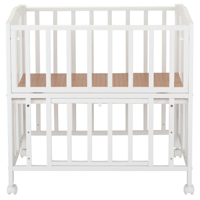 カトージ（KATOJI） ミニベッド折り畳み ホワイト／ナチュラル