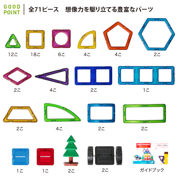 MAGFORMERS レビューで3ピースプレゼント ボーネルンド マグフォーマー