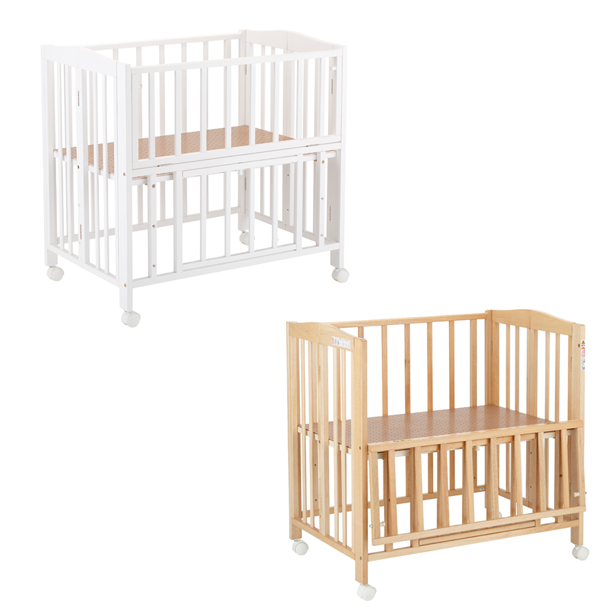 カトージ（KATOJI） ミニベッド折り畳み ホワイト／ナチュラル