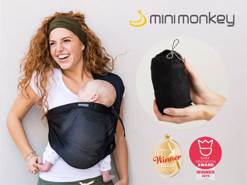 抱っこ紐 ミニモンキー ミニスリング メッシュ グレー 子守帯 送料無料