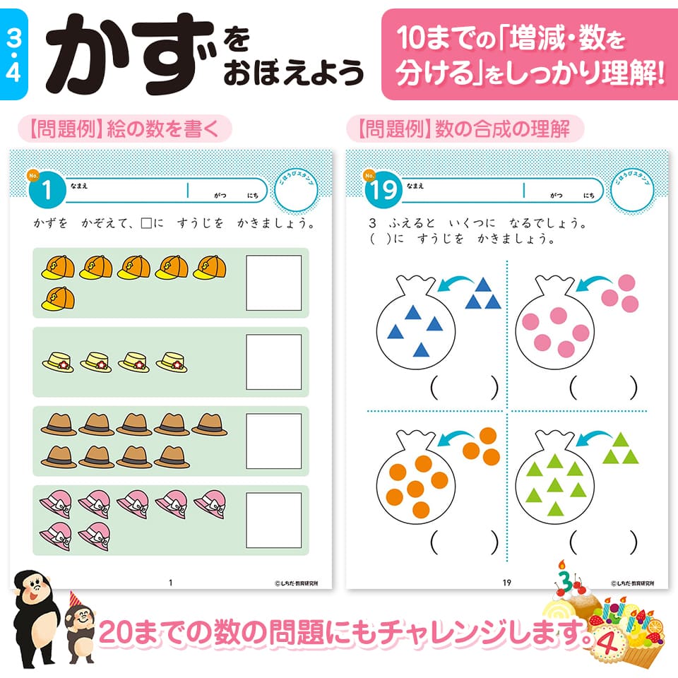 シルバーバック 七田式 知力ドリル 3歳 4歳 10冊セット ドリル 幼児