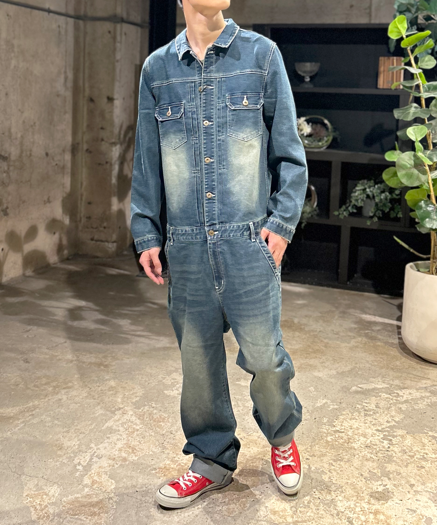 BEATJIVE（ビートジャイブ） ツナギ メンズ デニム カバーオール