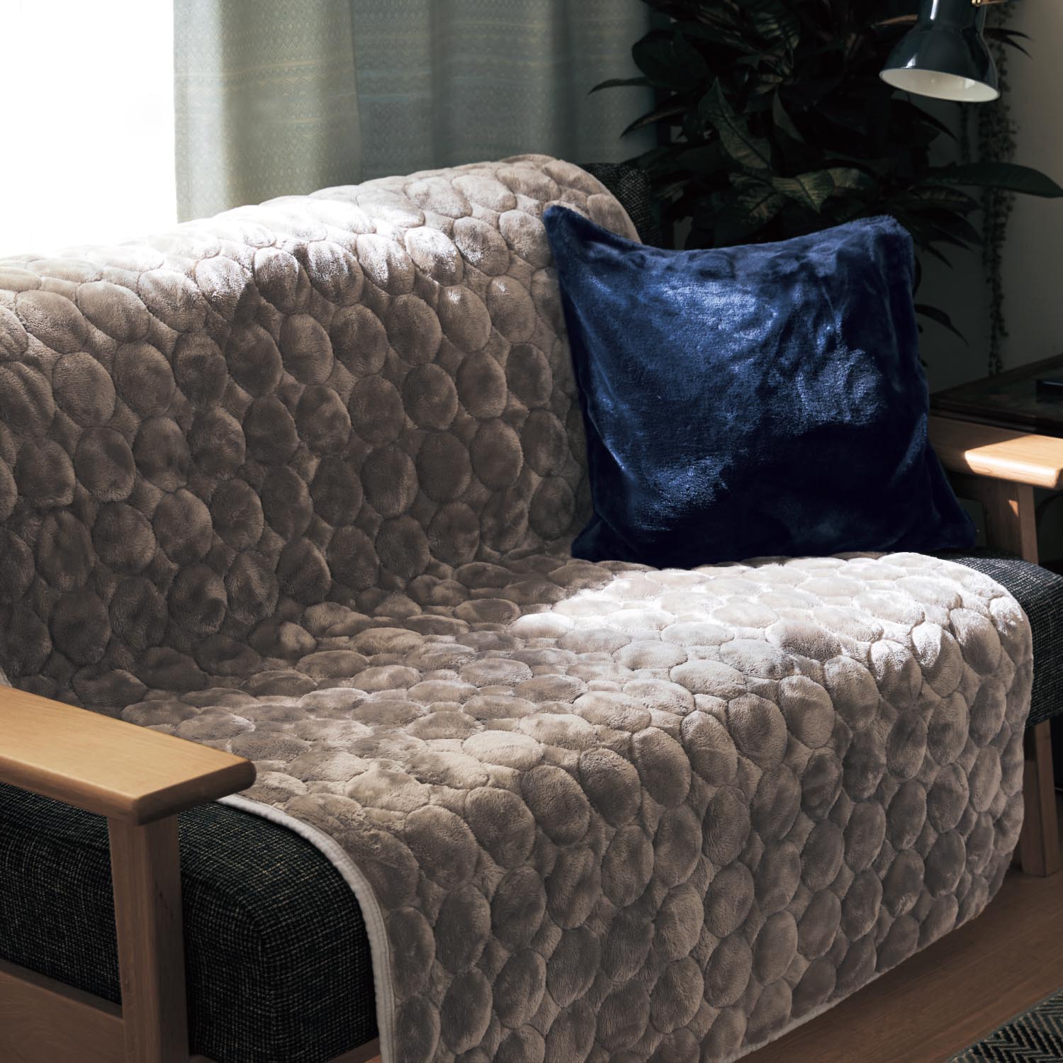 ベルメゾン（BELLE MAISON） ソファーカバー カバー マルチカバー ラグ