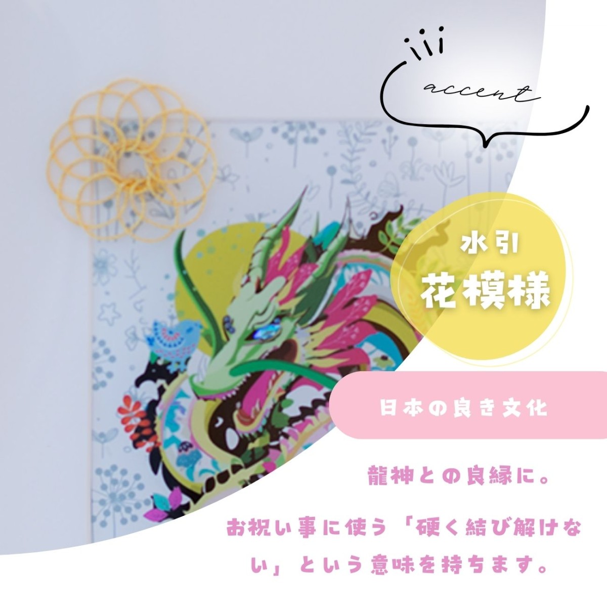 龍神 花 青い鳥 ／絵画【 運気が上がる絵 北欧 】 龍 ドラゴン 竜