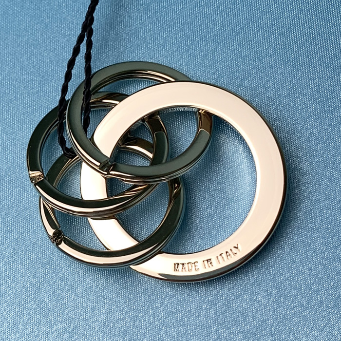 爆買】ブルガリ キーリング メタル 3連 レディース メンズ ブラック