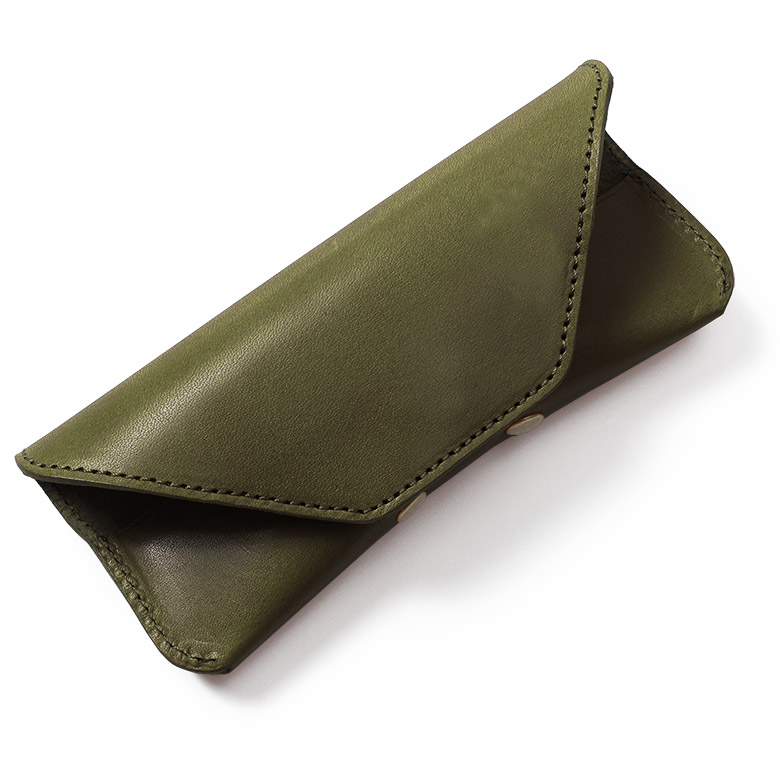 メガネケース 革 おしゃれ 名入れ 栃木レザー メンズ スリム 本革 軽量