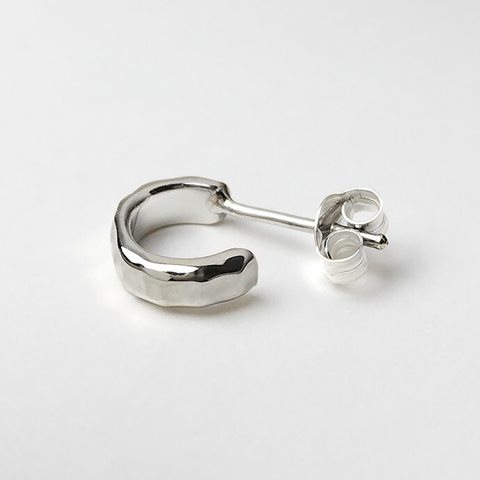 Binich（ビニッチ） フープピアス メンズ レディース 槌目 平打ち