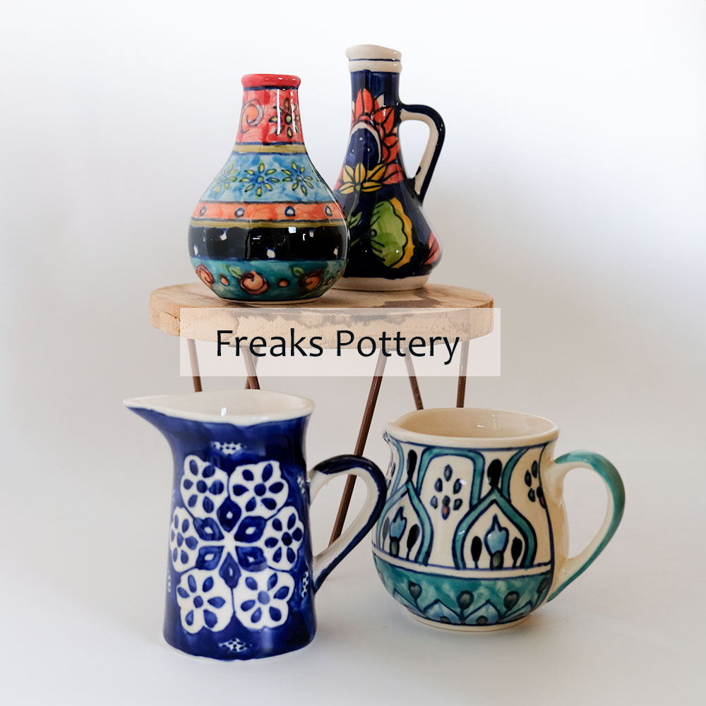 花瓶 おしゃれ インド製 ハンドメイド アート 陶器 | Freaks Pottery