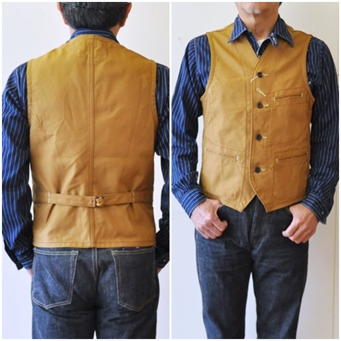 SUGAR CANE シュガーケーン SUGARCANE ブラウンダック ワークベスト