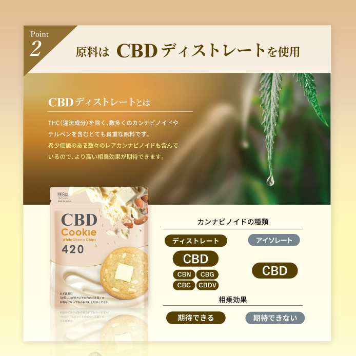 在庫限り※賞味期限2025年12月15日迄】CBDクッキー 420mg GABA 50mg 3