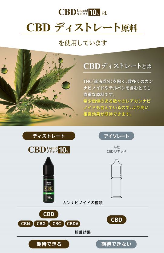 CANNACREATE CBDリキッド VAPE 10％ CBD1500mg 高純度 容量 15ml