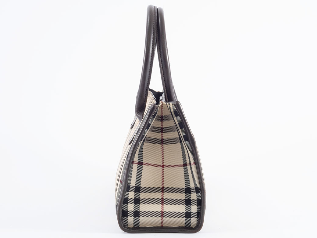 BURBERRY（バーバリー） ノバチェック ハンドバッグ キャンバスxレザー