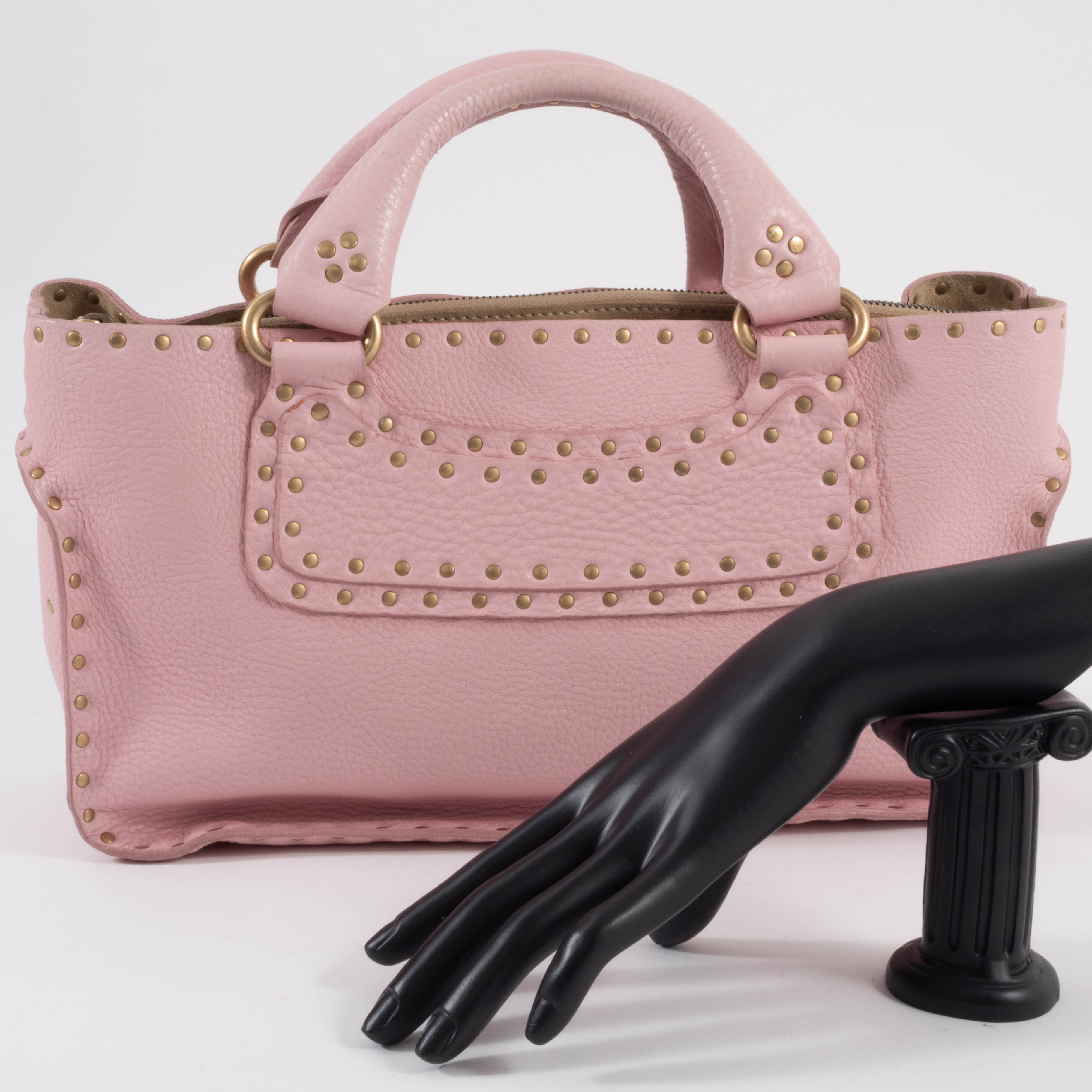 セリーヌ ブギーバッグ ハンドバッグ CE00/34 レザー ピンク