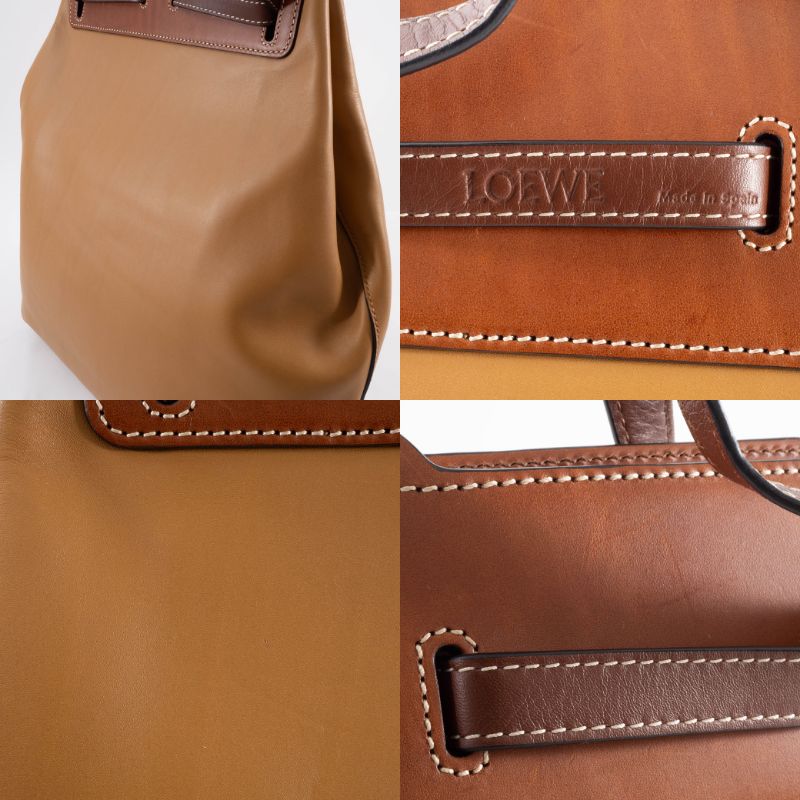 ロエベ ラゾ トートバッグ カーフレザー キャメル レディース A4収納可