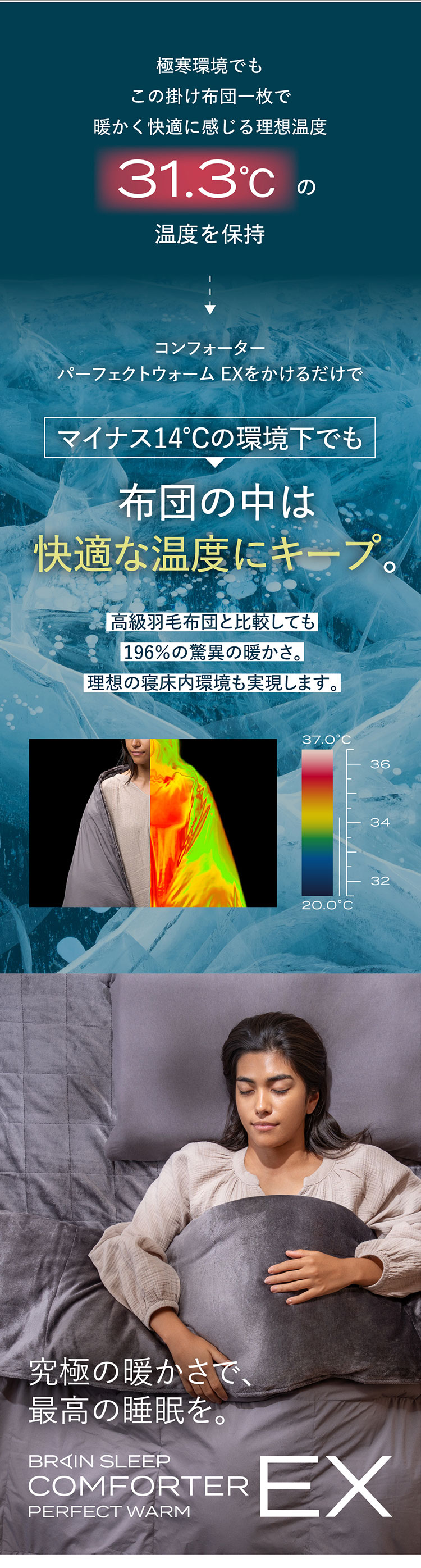 ブレインスリープ 冬用掛け布団 コンフォーター パーフェクト ウォーム