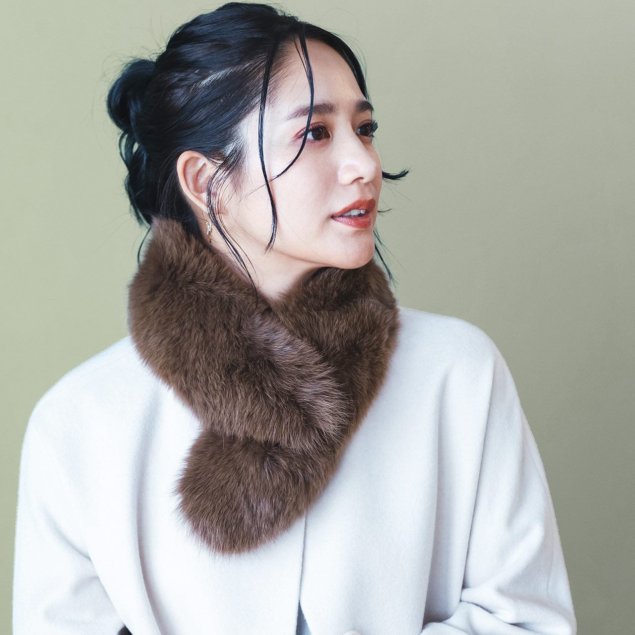 sankyo shokai（三京商会） ファー マフラー レディース ふわふわ