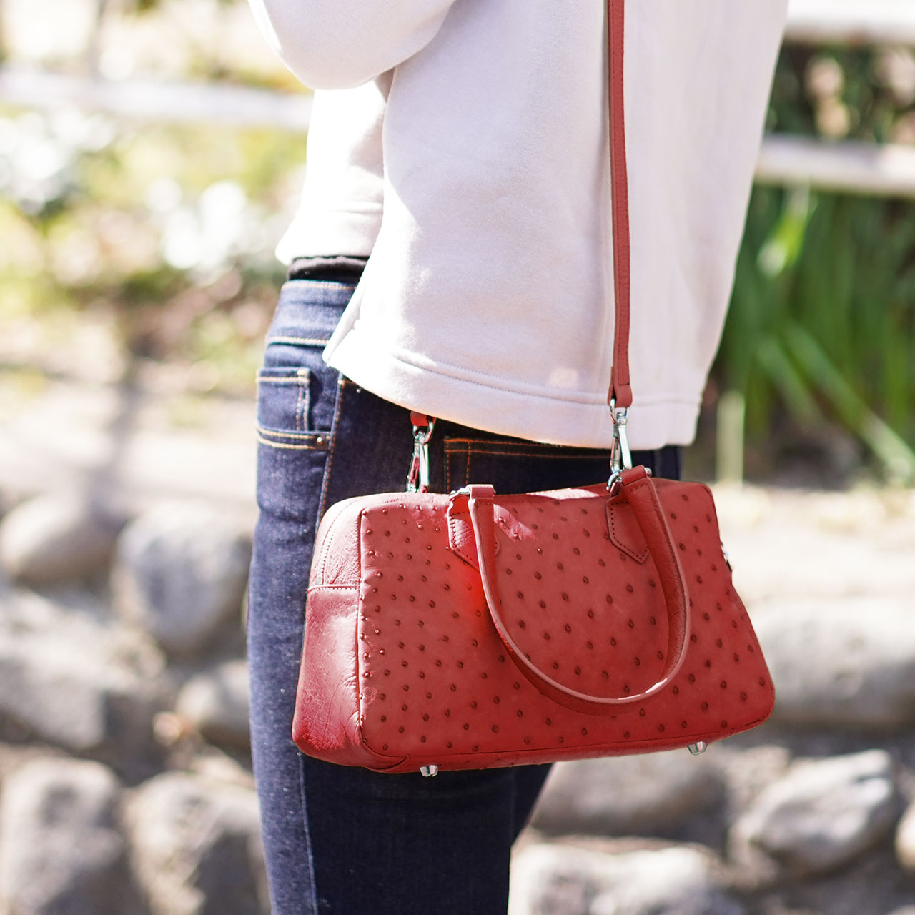 sankyo shokai（三京商会） ＜爆買＞オーストリッチ ショルダーバッグ