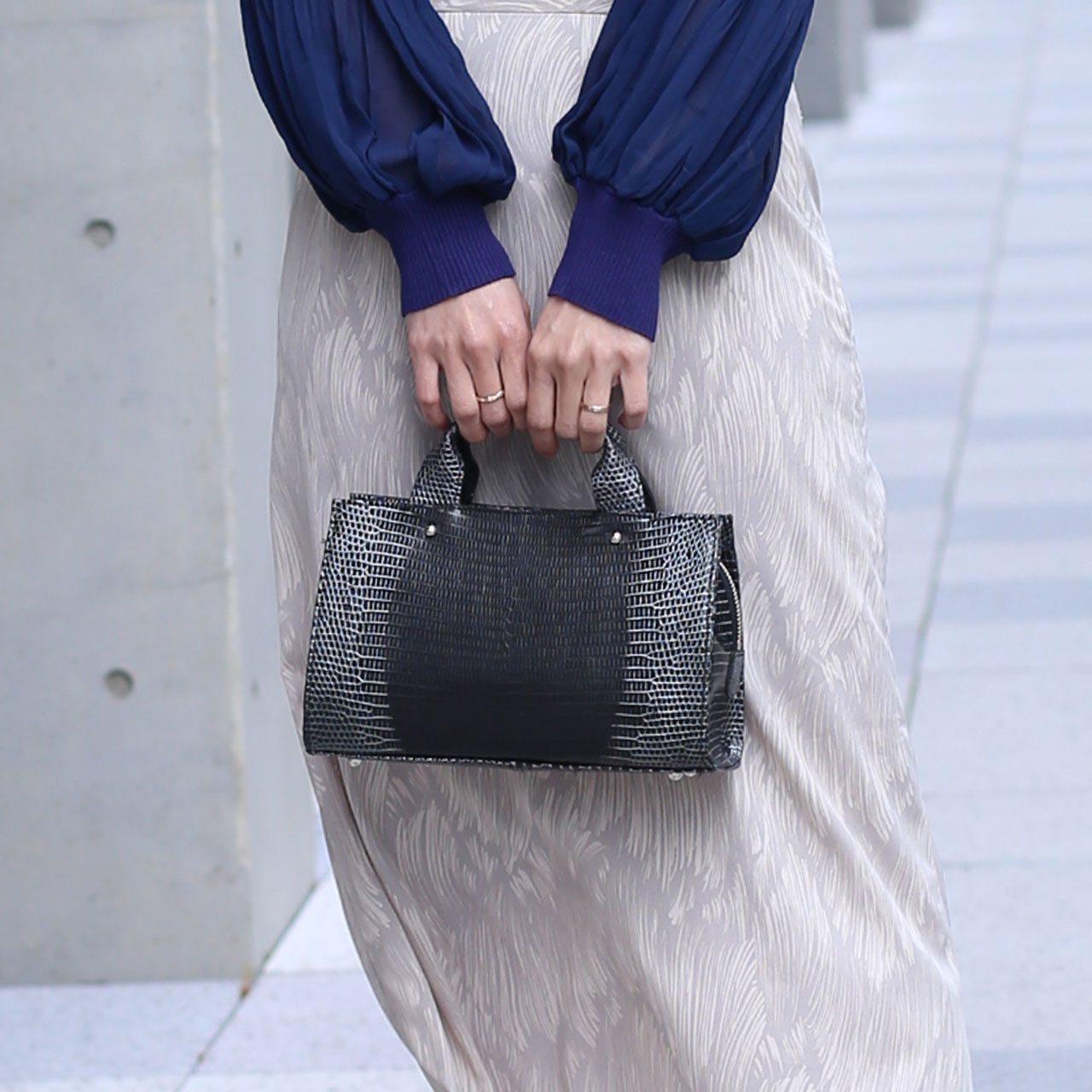 sankyo shokai（三京商会） ＜爆買＞リザード 2wayバッグ ハンドバッグ