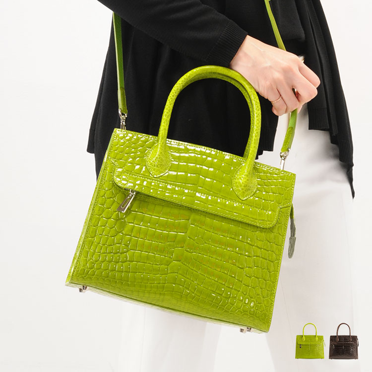 sankyo shokai（三京商会） クロコダイルハンドバッグ レディース
