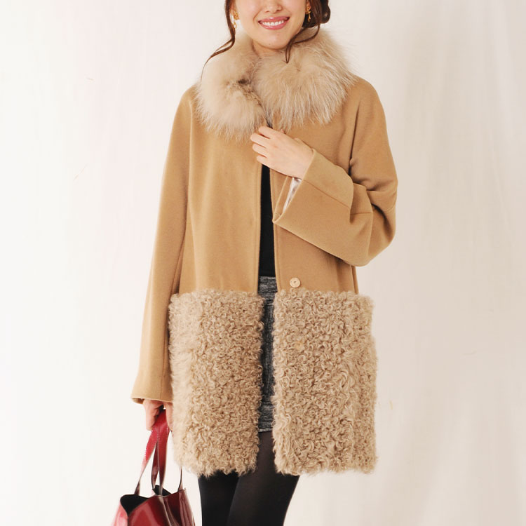 sankyo shokai（三京商会） ＜爆買＞カシミヤ混＆カルガンラムコート