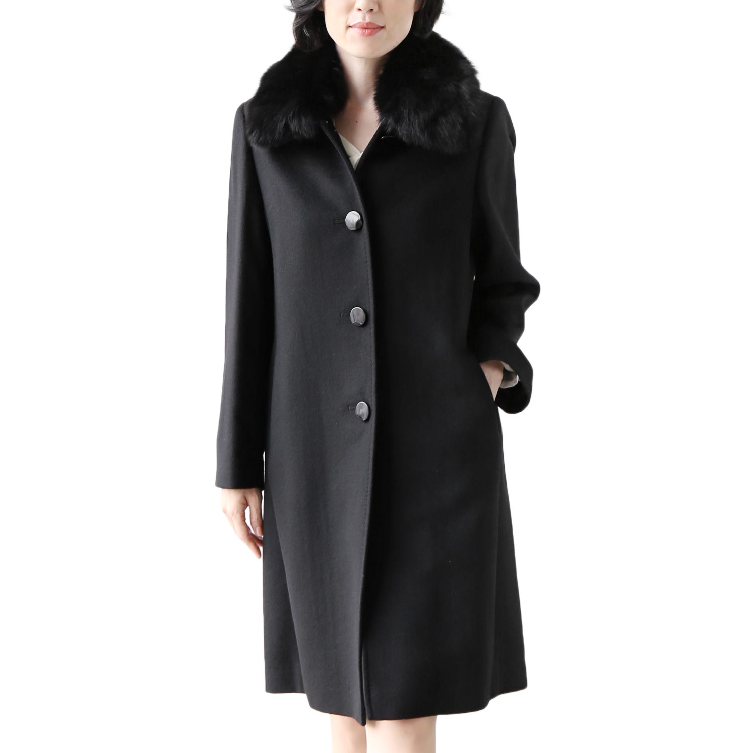 sankyo shokai（三京商会） ＜爆買＞カシミヤ 100% コート ファー