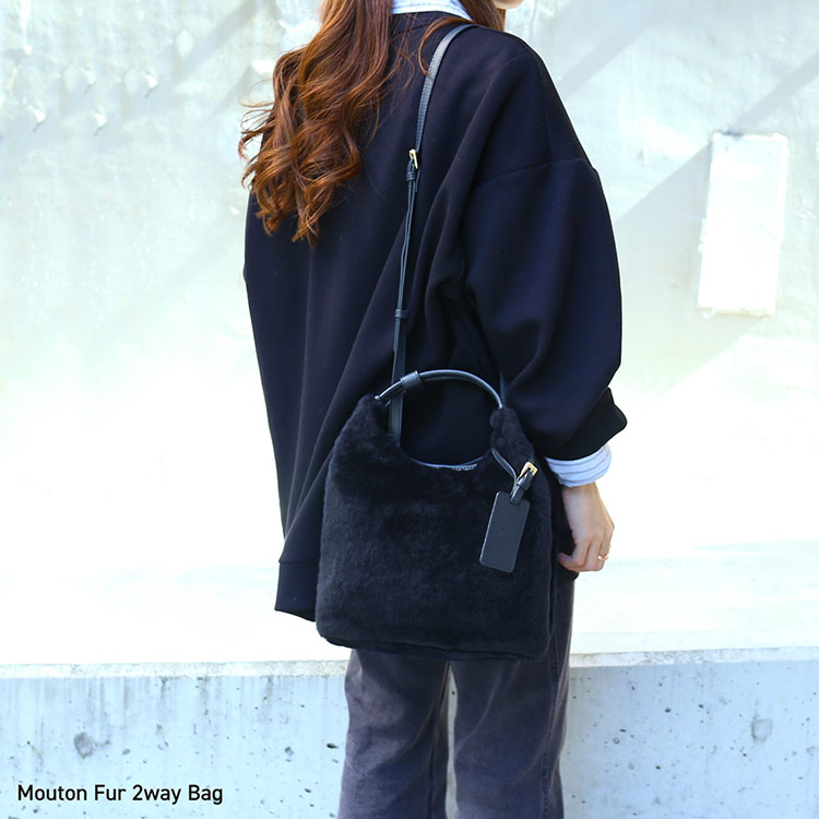 sankyo shokai（三京商会） ＜爆買＞ムートン ファー バッグ 2WAY