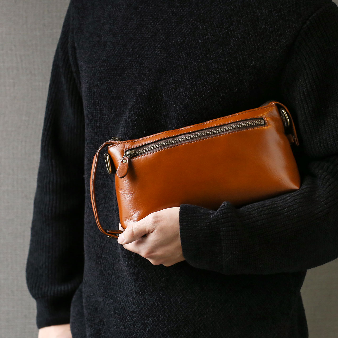 Jamale（ジャマレ） メンズ セカンド バッグ 日本製 オイル ヌメ革