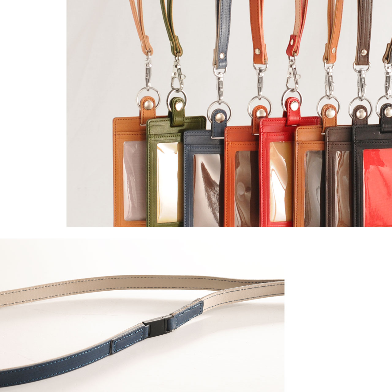 Jamale（ジャマレ） ＜爆買＞栃木レザー 縦型 IDカードホルダー ネック