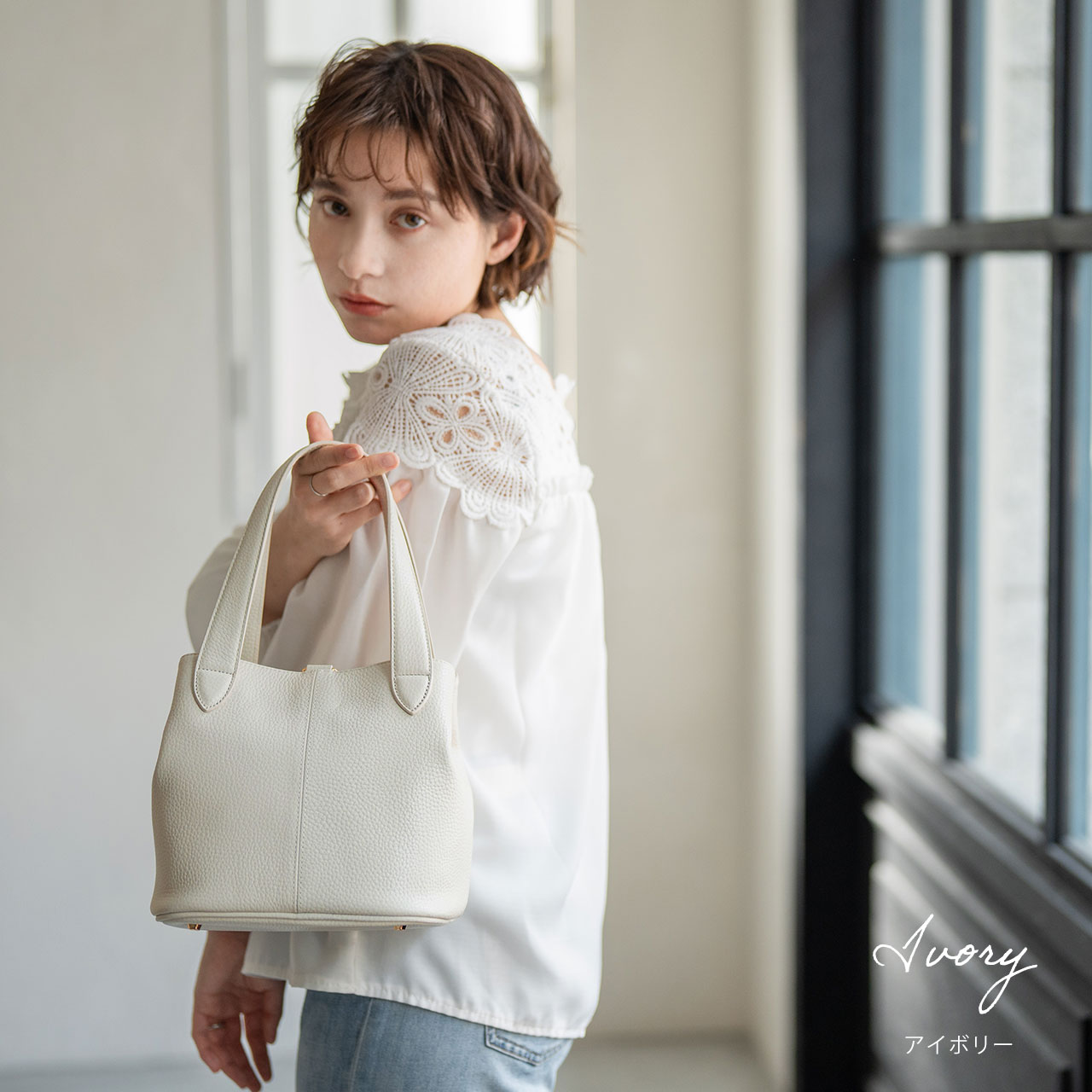 mieno（ミエノ） ＜爆買＞本革 バッグ レディース キューブバッグ 牛革