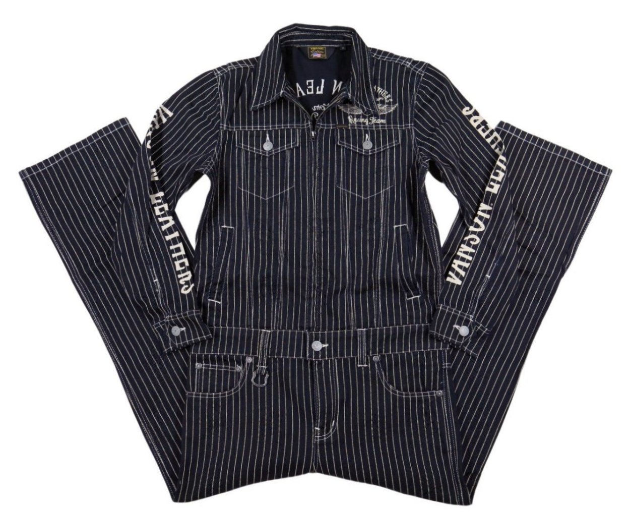 VANSON（バンソン） フライングスター刺繍 ウォバッシュストライプ