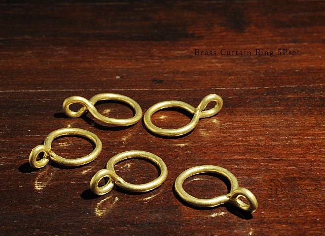 真鍮 カーテンリング おしゃれ リングランナー レトロ アンティーク調