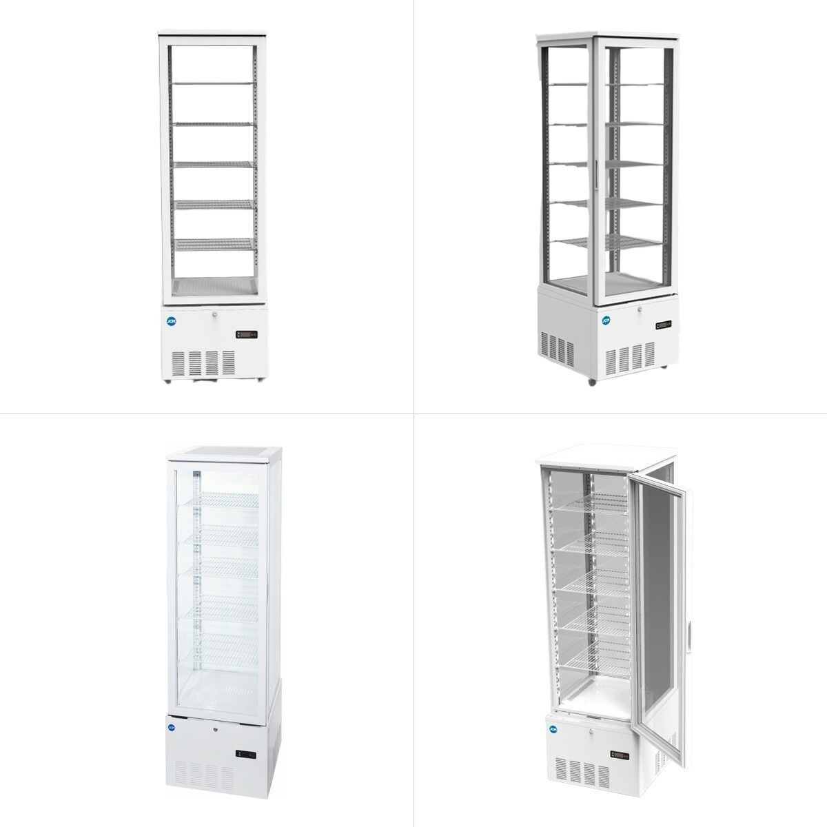 JCM レビュー特典 JCM 4面ガラス冷蔵 ショーケース（片面扉） JCMS-268