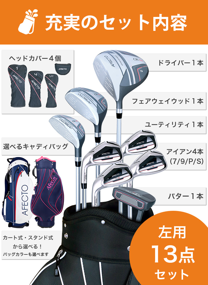 ポイント最大+19％☆3/1(月)23:59迄 ゴルフクラブセット レフティ