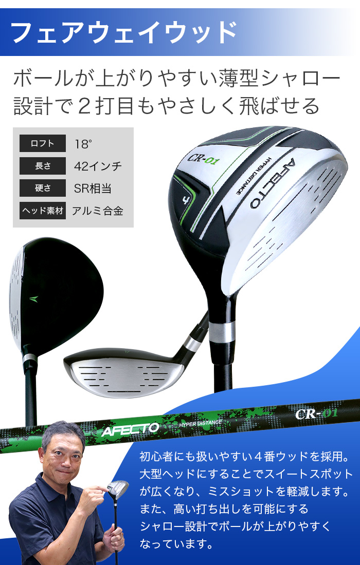 ポイント最大+19％☆3/1(月)23:59迄 ゴルフクラブセット 初心者 右用