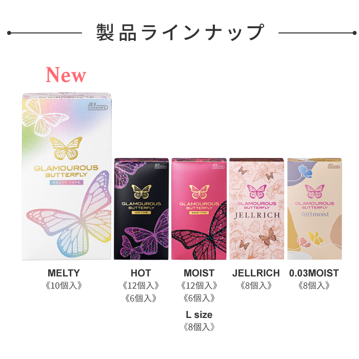 グラマラスバタフライ コンドーム ホット 1000 12個入×1箱 避妊具