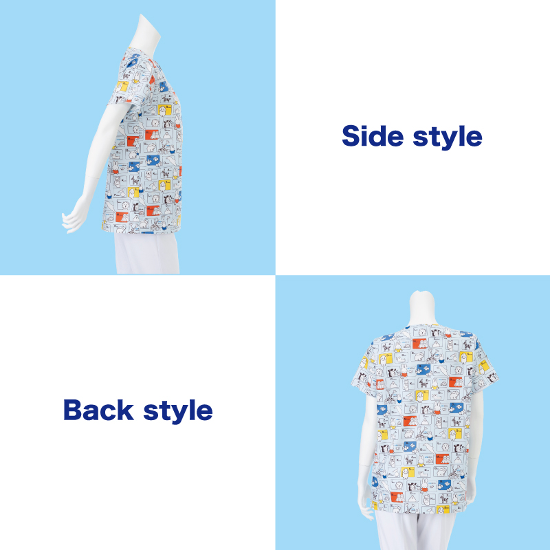 スクラブ ユニフォーム 兼用 女性用 男性用 シンプル 看護 整体 小児科