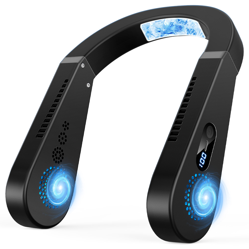 首掛け扇風機 首かけ扇風機 瞬間冷却 冷却プレート付 最強 接触冷感 羽