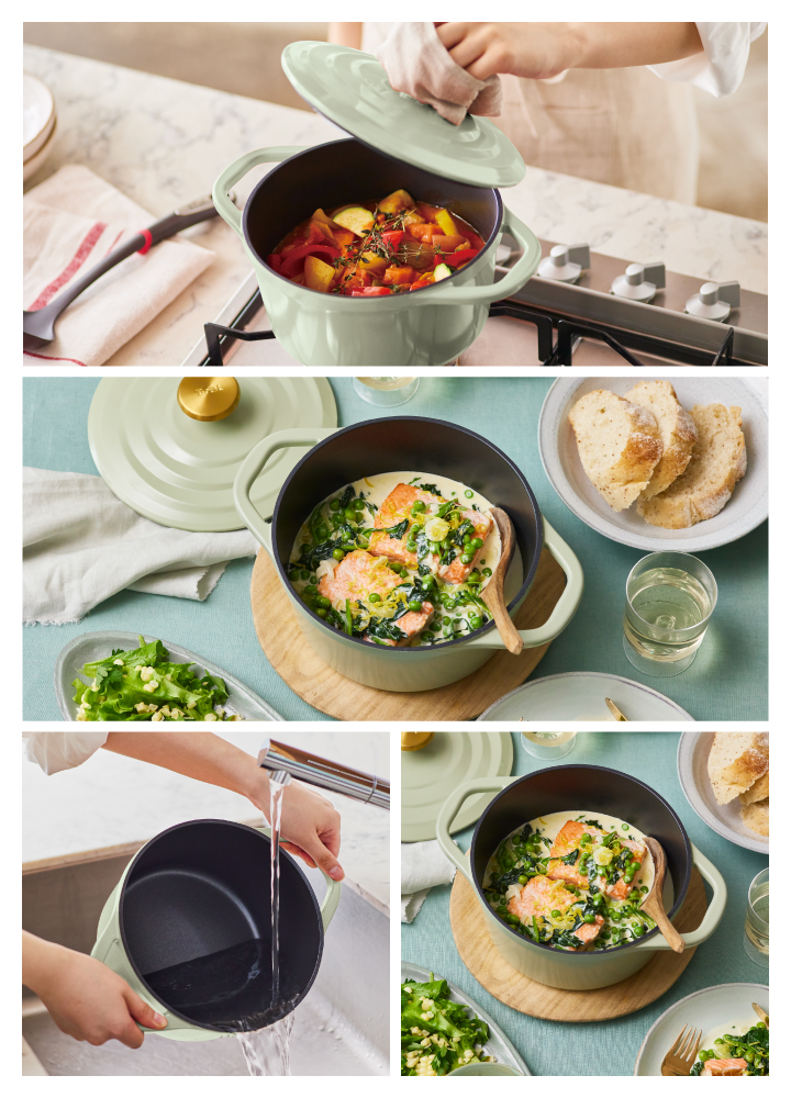 T-fal（ティファール） 爆買 キャストライン エアココット セージ