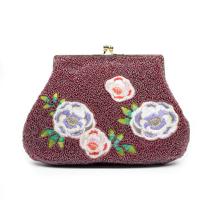 KYOETSU（京越） (ビーズバッグ)バッグ ピンク 白 ベージュ ワイン 桜