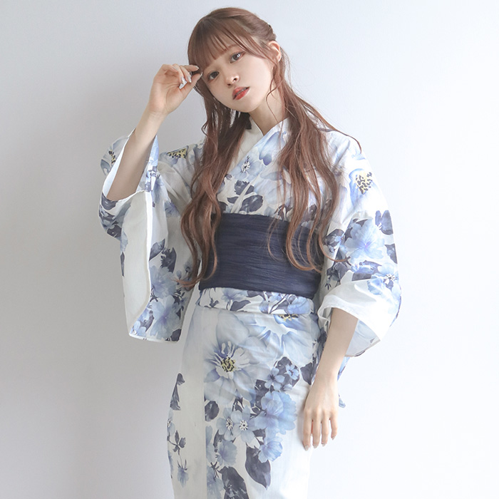 KYOETSU（京越） 1人で簡単着付け 【 セパレート浴衣 豪華4点セット 二