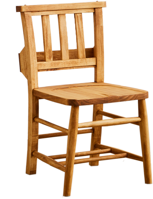 ダイニングチェア 1脚 単品 カントリー調 木製 チャーチチェア 教会